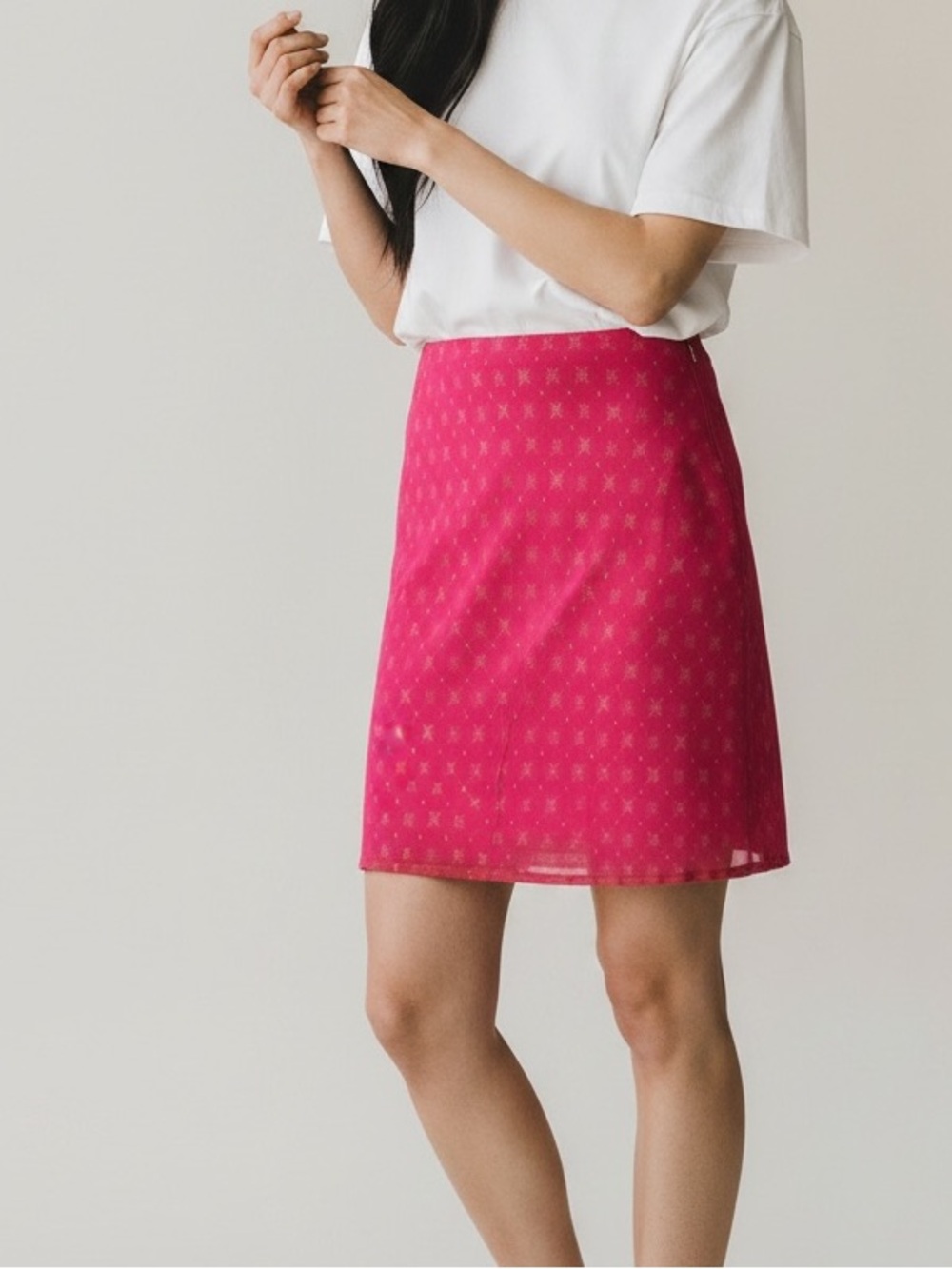 Banana Republic Hot Pink Midi Skirt